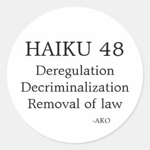 STICKER ROND HAIKU 48