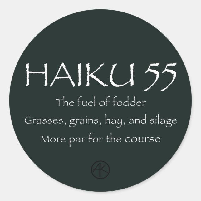 STICKER ROND HAIKU 55 (Devant)
