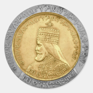 Sticker Rond Haile Selassie I SAI Jah Rastafari Rasta Jah Bénis