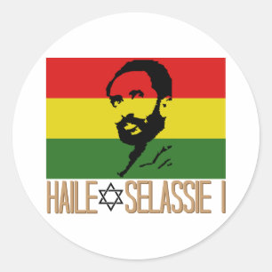 Sticker Rond Haile Selassie Ier