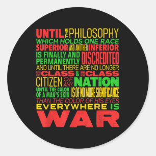 Sticker Rond Haile Selie Jusqu'À La Guerre De Philosophie Pour