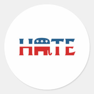 STICKER ROND HAINE RÉPUBLICAINE