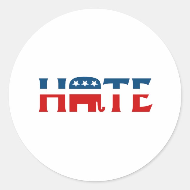 STICKER ROND HAINE RÉPUBLICAINE (Devant)