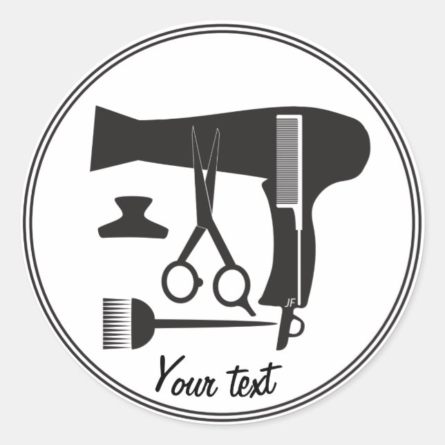 Sticker Rond Hairstyles tools (Devant)
