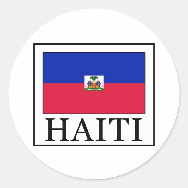 Sticker Rond Haïti (Devant)