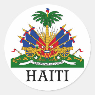 Sticker Rond HAÏTI - emblème/blason/drapeau/symbole