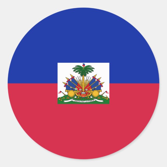 Sticker Rond Haiti flag  (Devant)