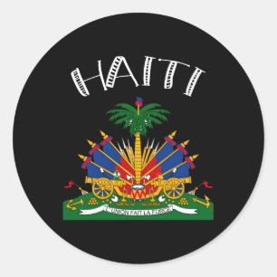 Sticker Rond Haïti Haïti Black Small