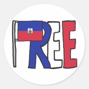 Sticker Rond Haïti libre