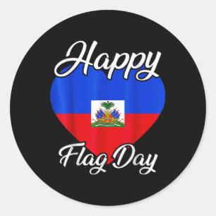 Sticker Rond Haïti Patrimoine Depuis 1804 Fier Zoe Joyeux Haïti