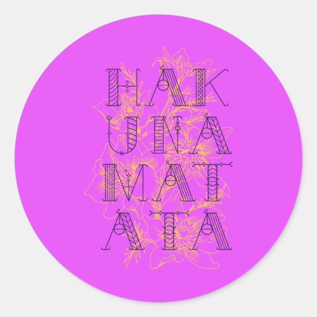 Sticker Rond Hakuna Matata (Devant)