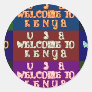 Sticker Rond Hakuna Matata Bienvenue au Kenya.png