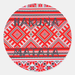 Sticker Rond Hakuna Matata - Pas de soucis Collection d'Art Swa