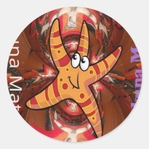Sticker Rond Hakuna Matata Starfish Design
