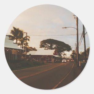 Sticker Rond Haleiwa Surfer
