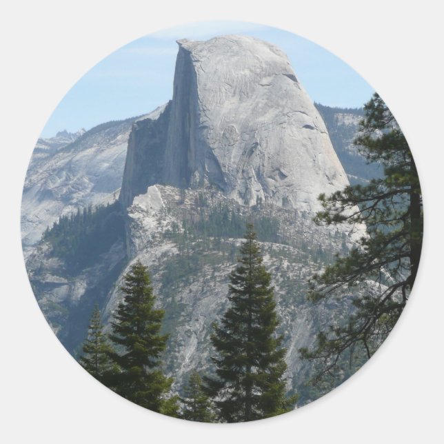 Sticker Rond Half Dome depuis Panorama Trail I (Devant)