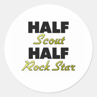 Sticker Rond Half Scout Half Rock Star