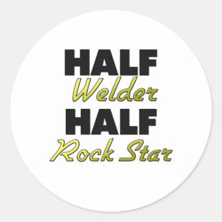 Sticker Rond Half Welder Half Rock Star