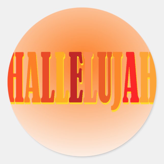 Sticker Rond Hallelujah (Devant)