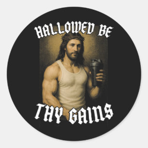 Sticker Rond Hallow Be Thains