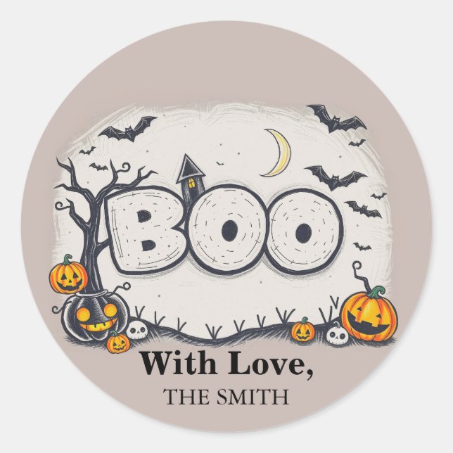 Sticker Rond Halloween (Devant)