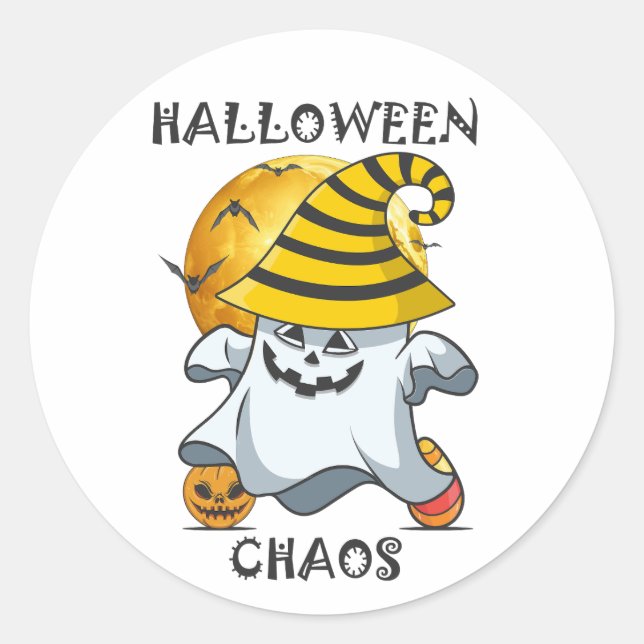 Sticker Rond Halloween (Devant)