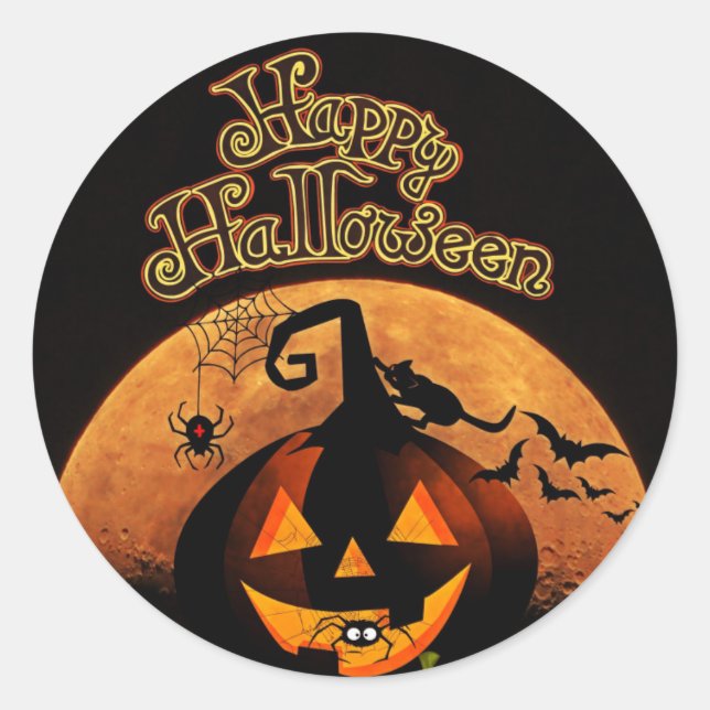 Sticker Rond Halloween (Devant)