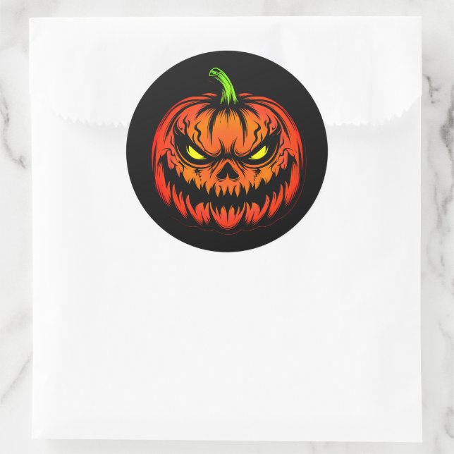 Sticker Rond Halloween (Sac)