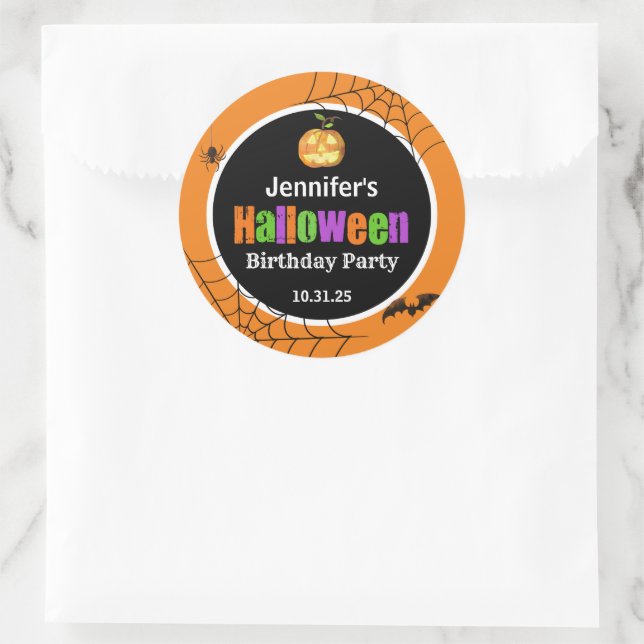 Sticker Rond Halloween (Sac)