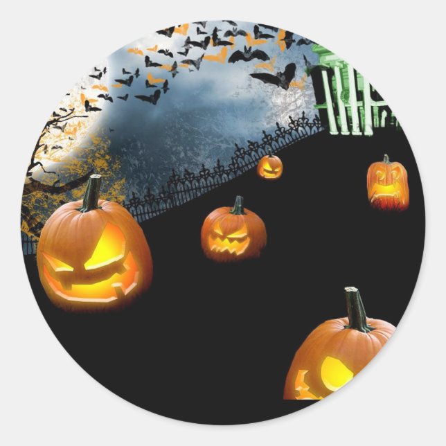 Sticker Rond Halloween (Devant)