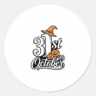 Sticker Rond Halloween 31 octobre typographie conception de t-s