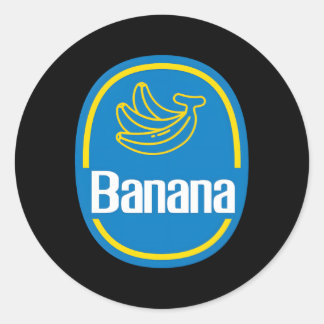 Sticker Rond Halloween à la banane et aux fruits