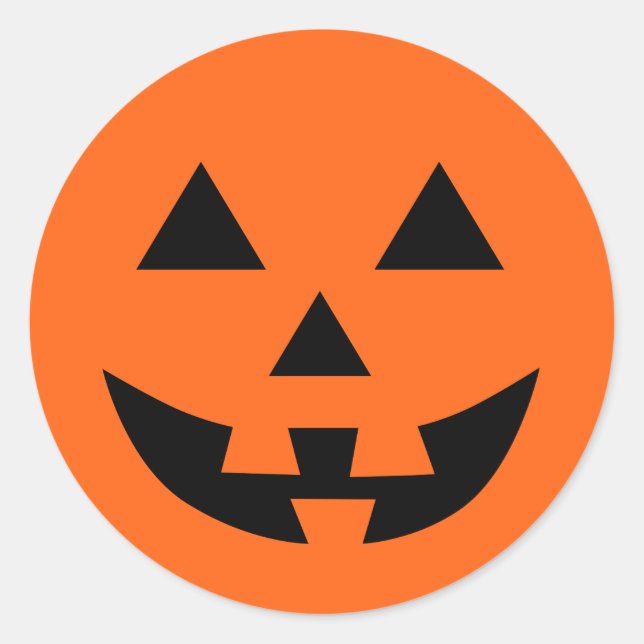 Sticker Rond Halloween amusant Jack O’Lantern Face (Devant)