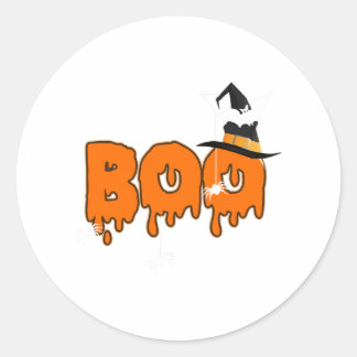 Sticker Rond halloween boo