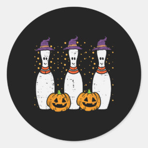 Sticker Rond Halloween Bowling Costume Bowler Hommes Femmes Enf