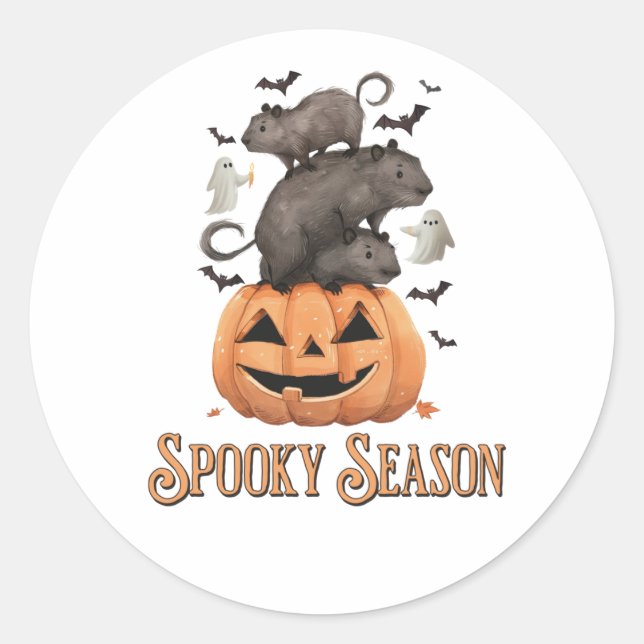 Sticker Rond Halloween Capybara (Devant)