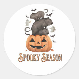 Sticker Rond Halloween Capybara