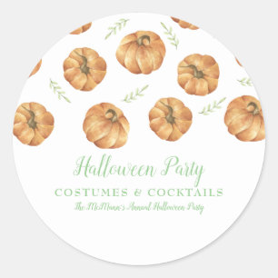 Sticker Rond Halloween citrouille
