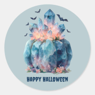 Sticker Rond Halloween Citrouille de cristal