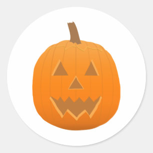 Sticker Rond Halloween : Citrouille-lanterne : Citrouille :
