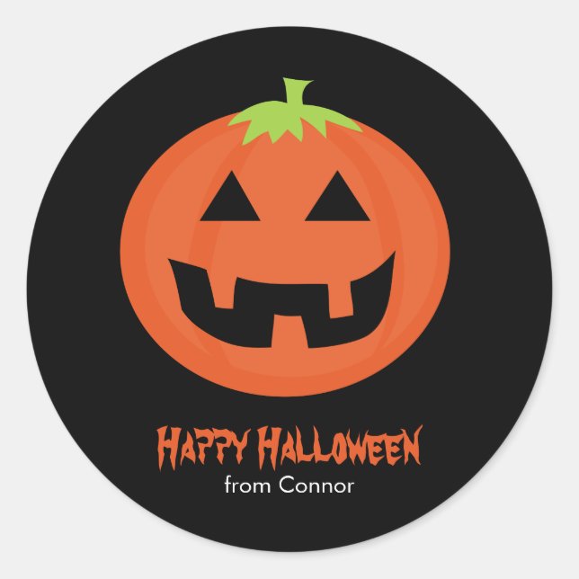 Sticker Rond Halloween cool Jack-O-Lantern (Devant)