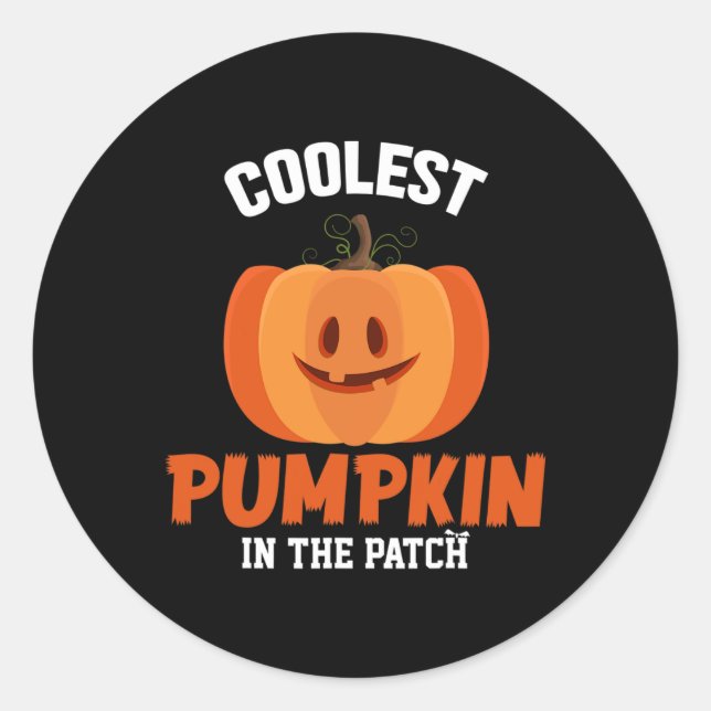 Sticker Rond Halloween Coolest (Devant)