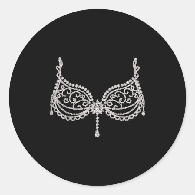 Sticker Rond Halloween Costume Show Girl  (Devant)