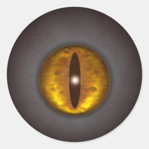 Sticker Rond Halloween Déplaisant pour l'oeil de chat KRW