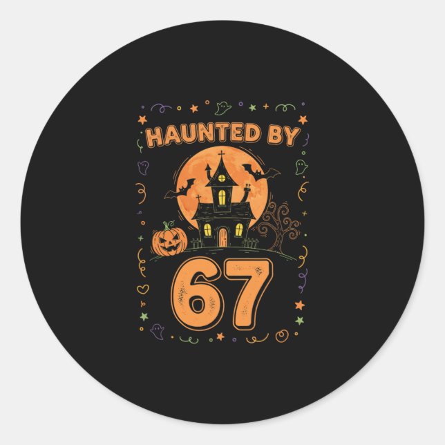 Sticker Rond Halloween effrayant 67 Six Sept Meme 1 (12)  (Devant)