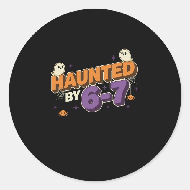 Sticker Rond Halloween effrayant 67 Six Sept Meme 1 (18)  (Devant)