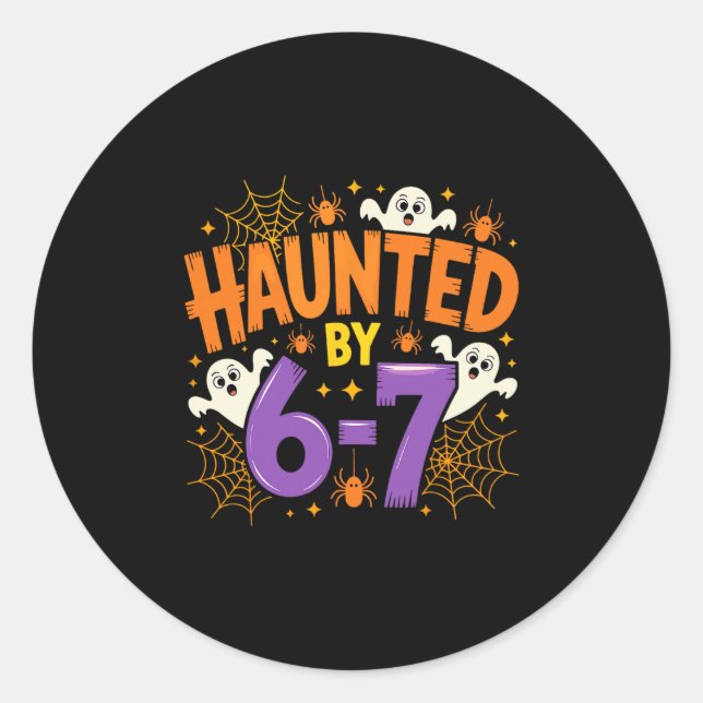 Sticker Rond Halloween effrayant 67 Six Sept Meme 1 (3)  (Devant)