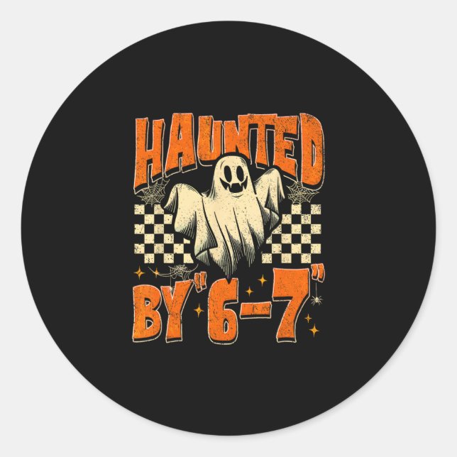 Sticker Rond Halloween effrayant 67 Six Seven Meme 1 (10)  (Devant)