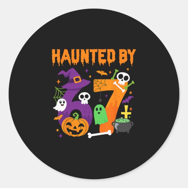 Sticker Rond Halloween effrayant 67 Six Seven Meme 1 (17)  (Devant)