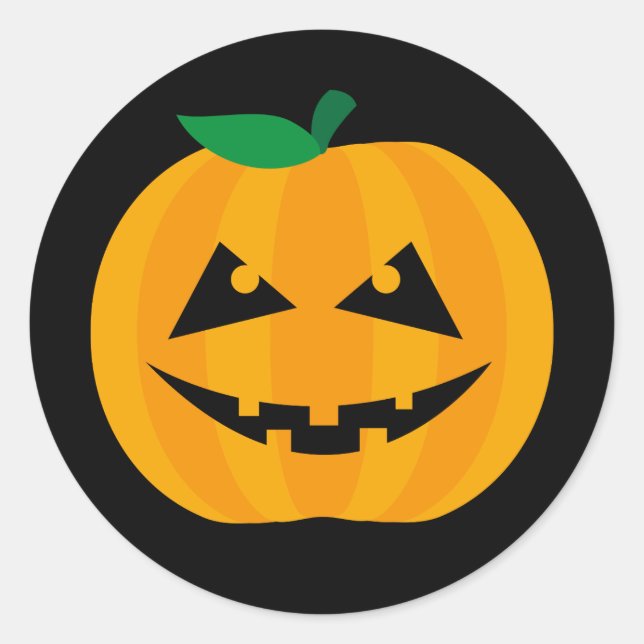 Sticker Rond Halloween éffrayant Jack-O'-Lantern (Devant)